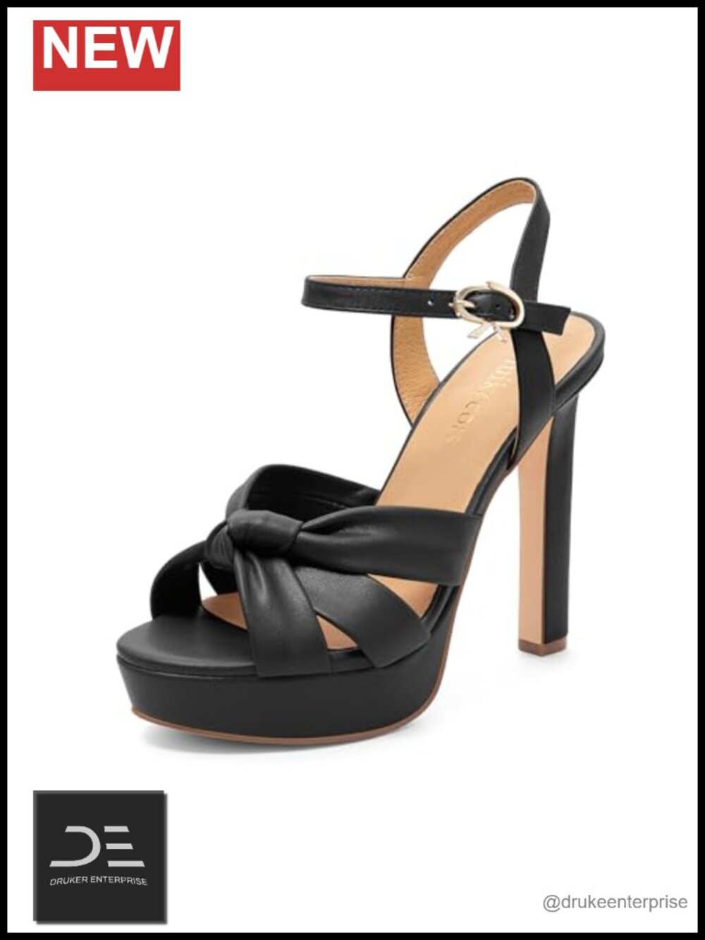 Women's Platform Heels Sandals Ankle Strap Open Toe Stiletto Slides Dress